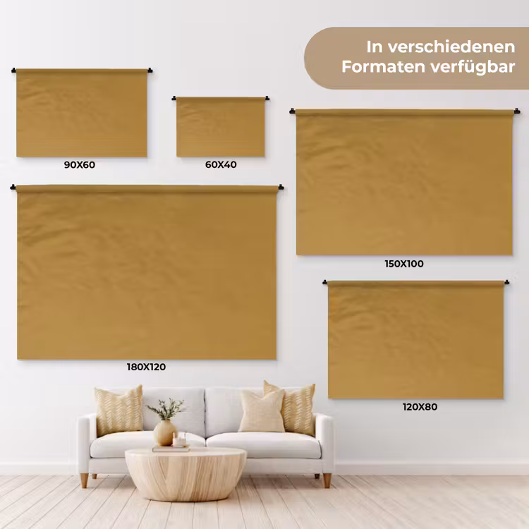 Rhythmic - Ochre - Geel Wandkleed katoen klein 269 -tsfeer8_DE