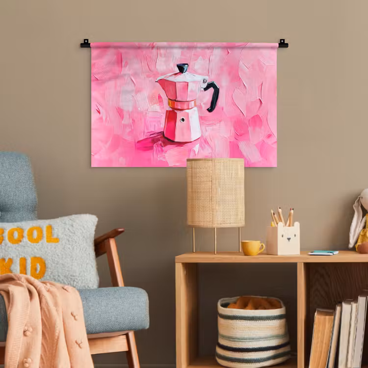 Roze - Verf - Coffee Wandkleed katoen klein -wsfeer4_kind