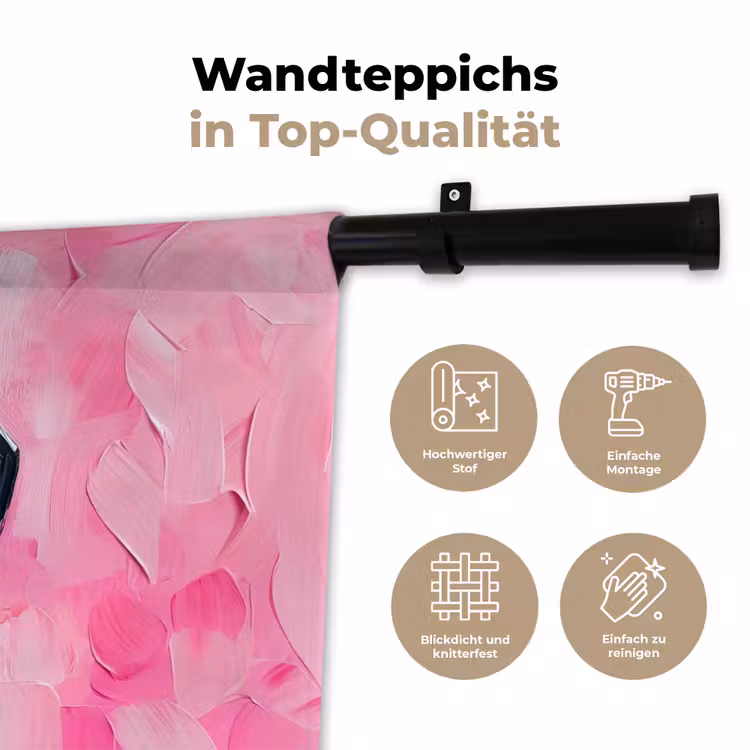 Roze - Verf - Coffee Wandkleed katoen klein -tsfeer2_DE