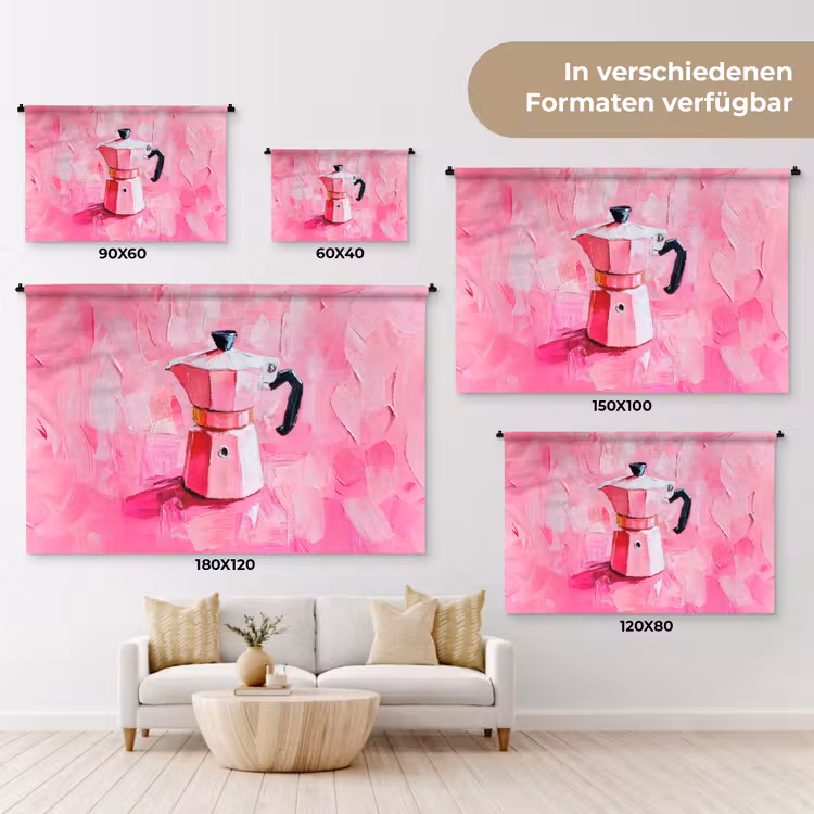 Roze - Verf - Coffee Wandkleed katoen klein -tsfeer8_DE
