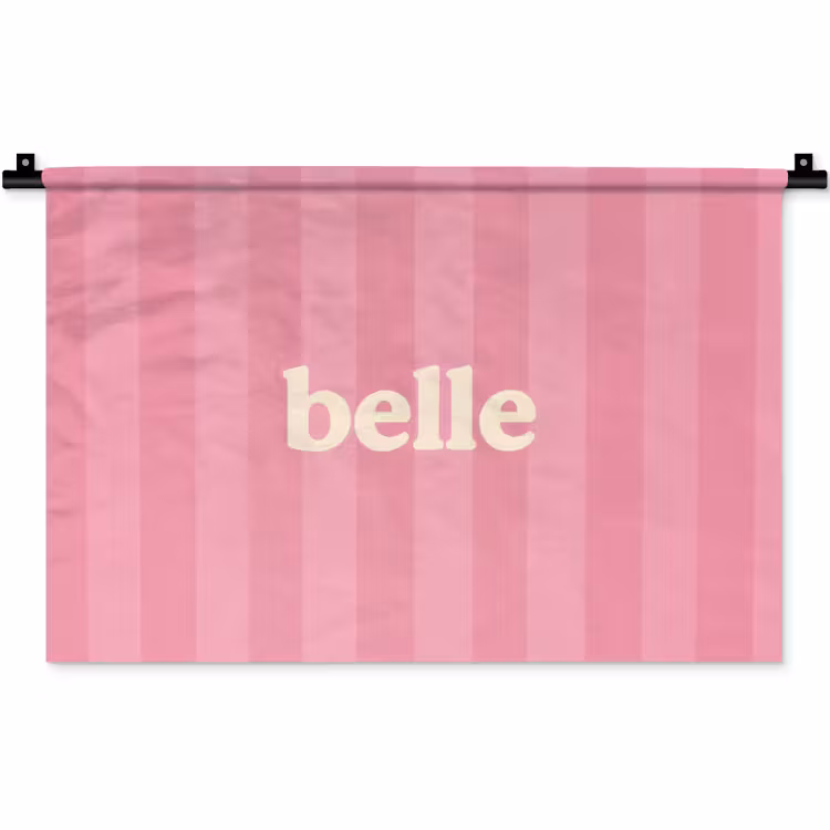 Roze - Gestreept - Belle Wandkleed katoen klein -zz3d