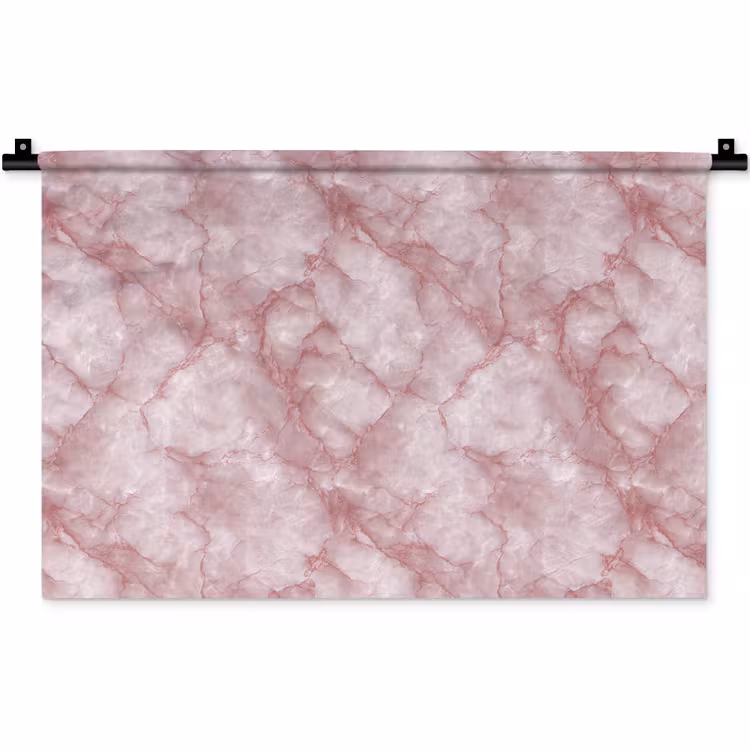 Roze - Kwartsmarmer - Aders Wandkleed katoen klein 269 -zz3d
