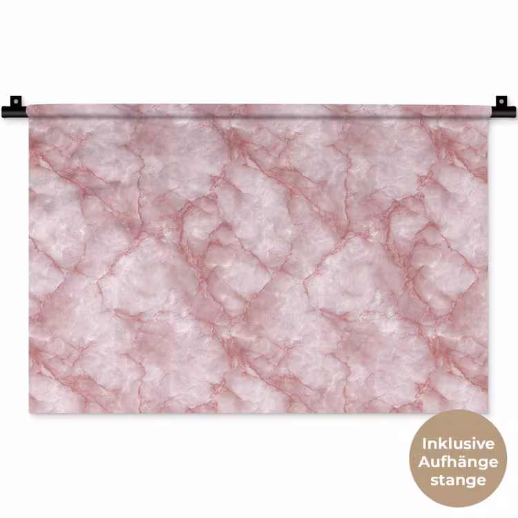 Roze - Kwartsmarmer - Aders Wandkleed katoen klein 269 -t3d_DE