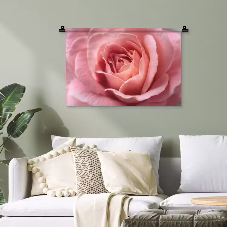 Roze - Roos - Romantisch Wandkleed katoen klein -sfeer7