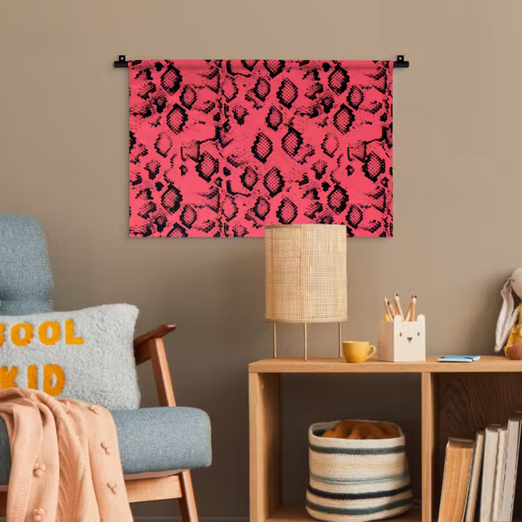 Roze - Slang - Motief Wandkleed katoen klein 269 -wsfeer4_kind
