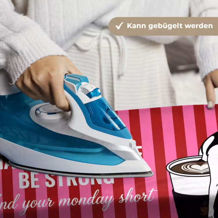 Roze - Strepen - Koffie - Maandag Wandkleed katoen klein -tsfeer9_DE