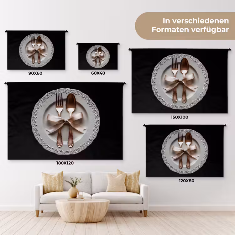 Rose - Strik - Bestek Wandkleed katoen klein -tsfeer8_DE