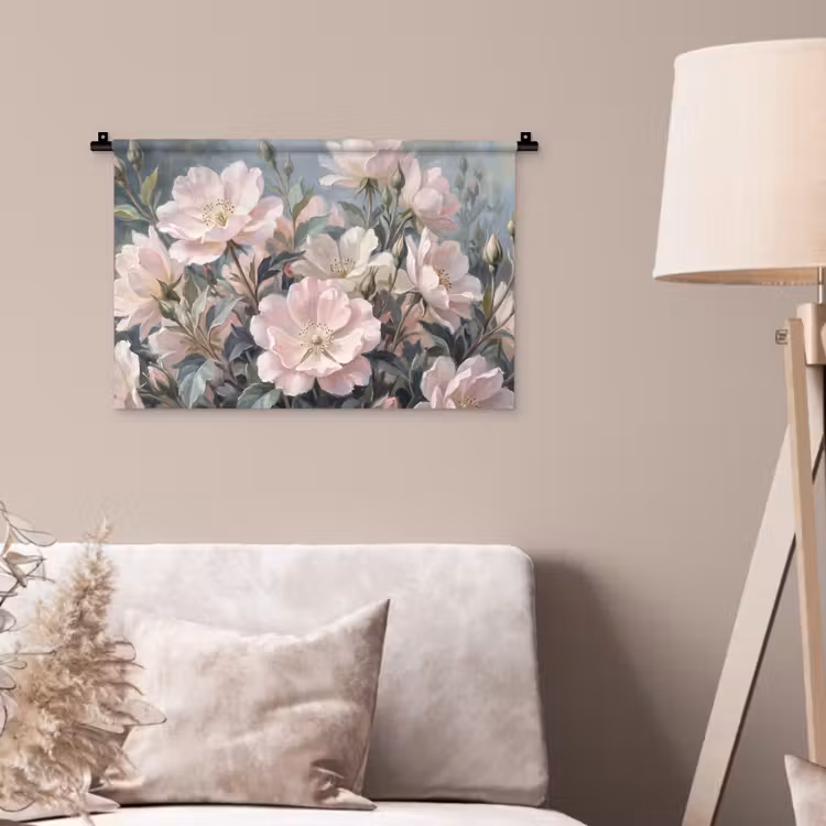 Rozen - Illustratie - Roze Wandkleed katoen klein -sfeer4
