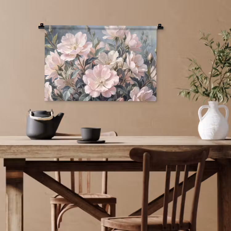 Rozen - Illustratie - Roze Wandkleed katoen klein -sfeer6
