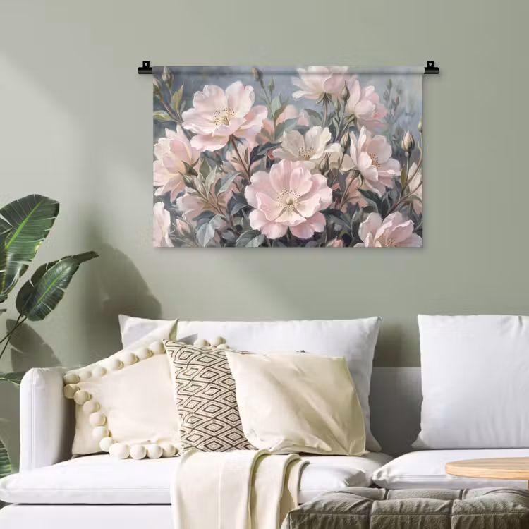 Rozen - Illustratie - Roze Wandkleed katoen klein -sfeer7