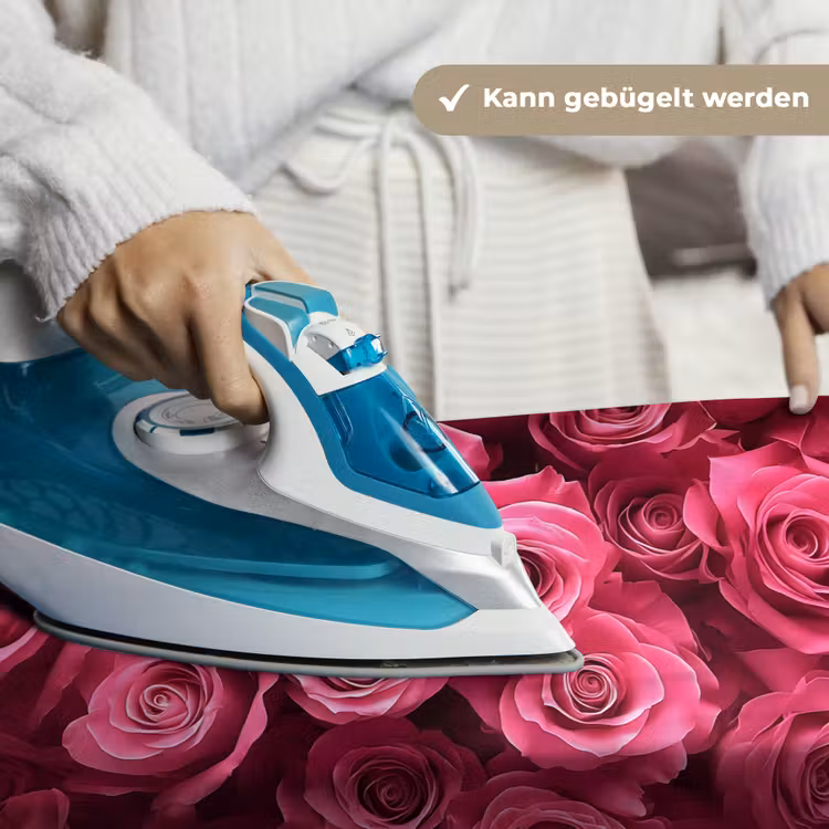 Rozen - Pink - Bloem Wandkleed katoen klein -tsfeer9_DE