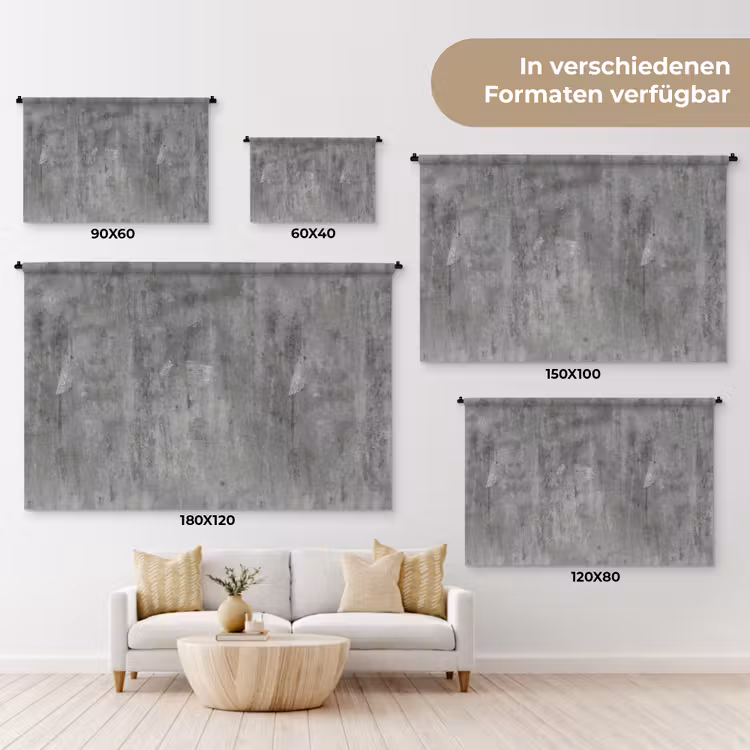 Roest - Beton - Patroon Wandkleed katoen klein 269 -tsfeer8_DE