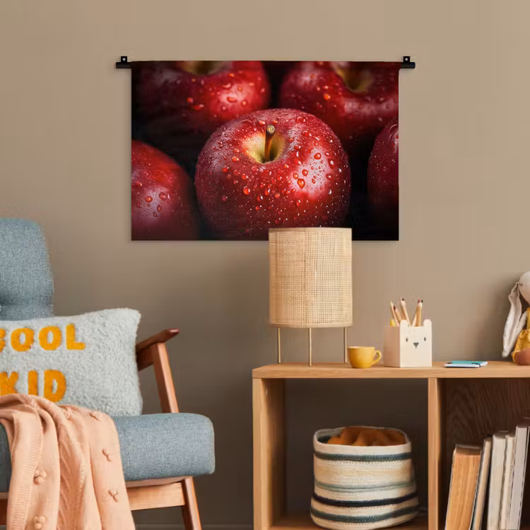 Rood - Appels - Fruit Wandkleed katoen klein -wsfeer4_kind