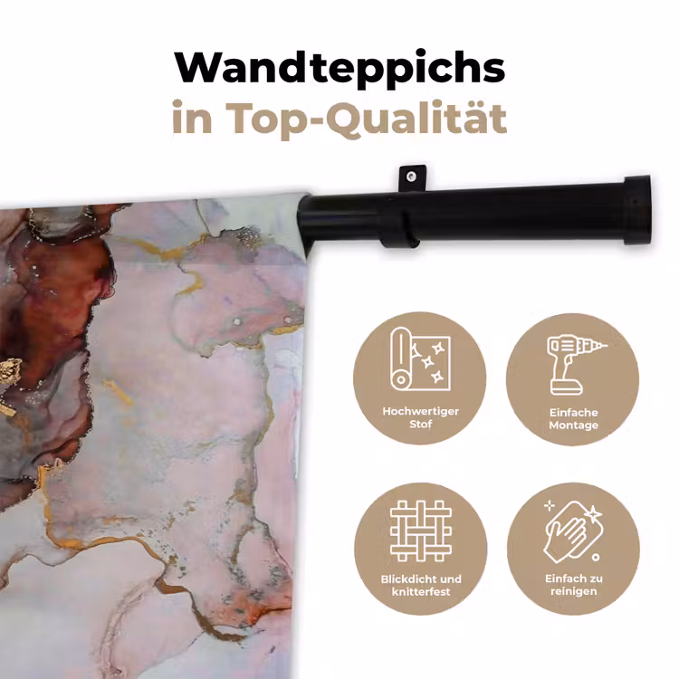 Rood - Marmer - Goud Wandkleed katoen klein -tsfeer2_DE