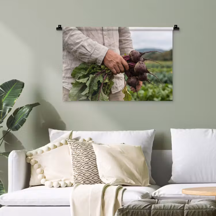 Bieten - Vers - Moestuin Wandkleed katoen klein -sfeer7