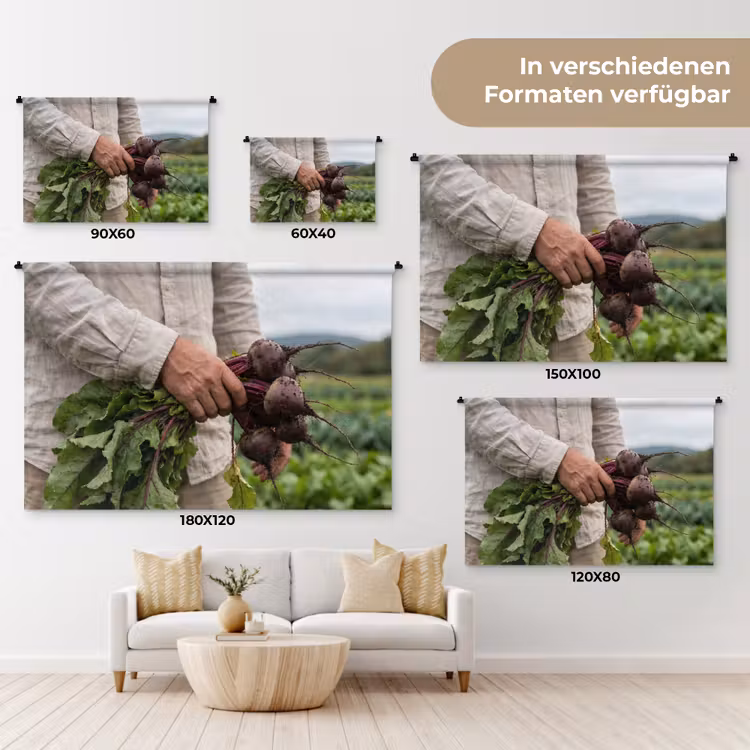 Bieten - Vers - Moestuin Wandkleed katoen klein -tsfeer8_DE