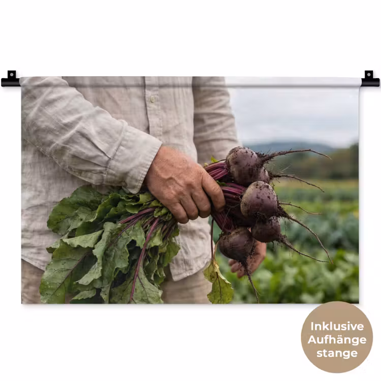 Bieten - Vers - Moestuin Wandkleed katoen klein -t3d_DE