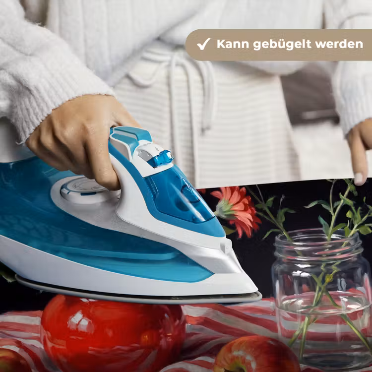 Wandteppich - Rote Blumen – Vase - Rode bloemen - Vaas Wandkleed katoen klein
