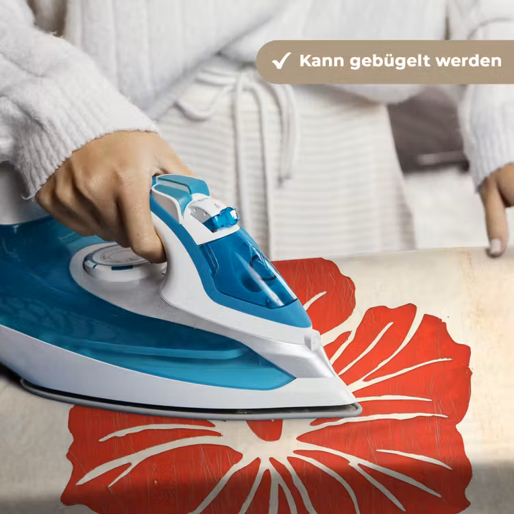 Rode hibiscusbloem - Textuur achtergrond - Beige Wandkleed katoen klein -tsfeer9_DE
