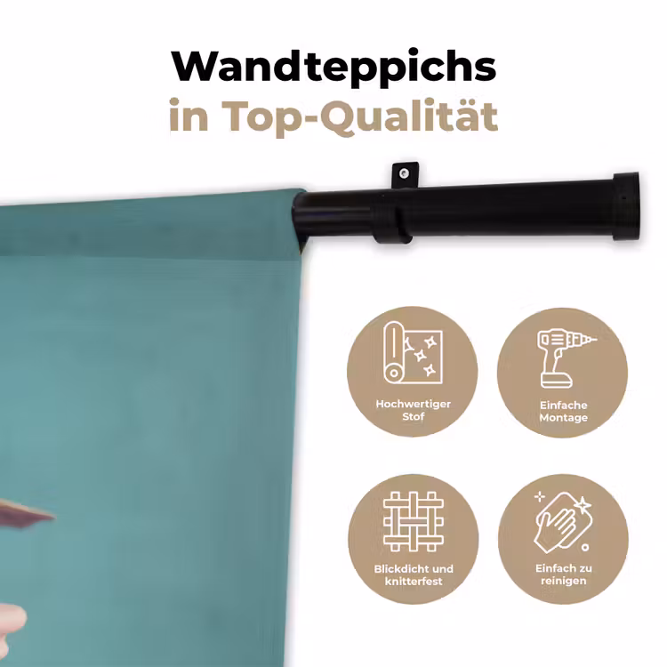 Roodborstje - Vogel - Koksmuts - Sokkel Wandkleed katoen klein -tsfeer2_DE