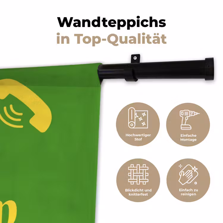 Mij niet bellen - Telefoon - Groen Wandkleed katoen klein -tsfeer2_DE