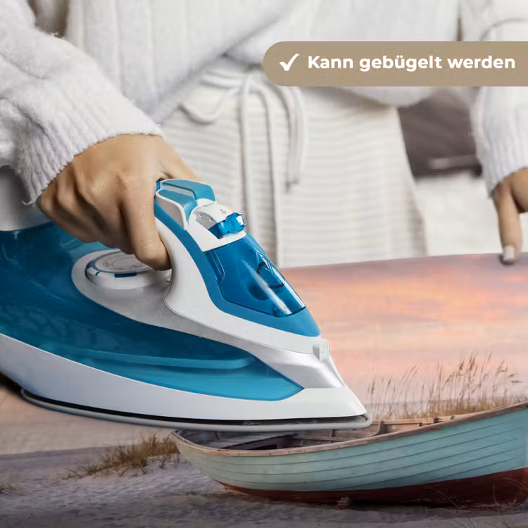 Rustiek - Roeiboot - Zandstrand Wandkleed katoen klein -tsfeer9_DE