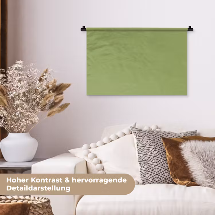 Sage - Green - Groen Wandkleed katoen klein 269 -tsfeer1_DE