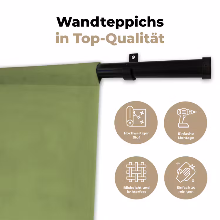 Sage - Green - Groen Wandkleed katoen klein 269 -tsfeer2_DE