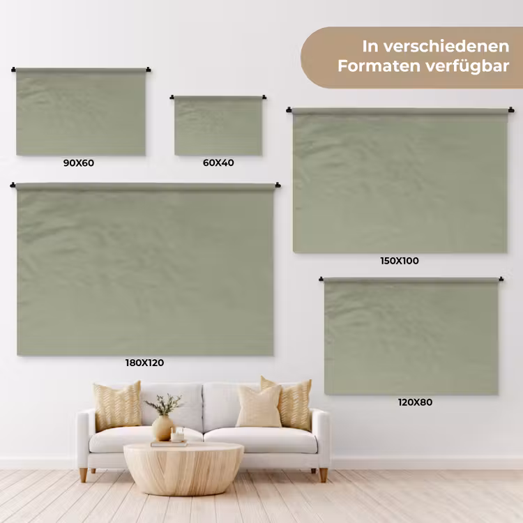 Sage - Mist - Groen Wandkleed katoen klein 269 -tsfeer8_DE