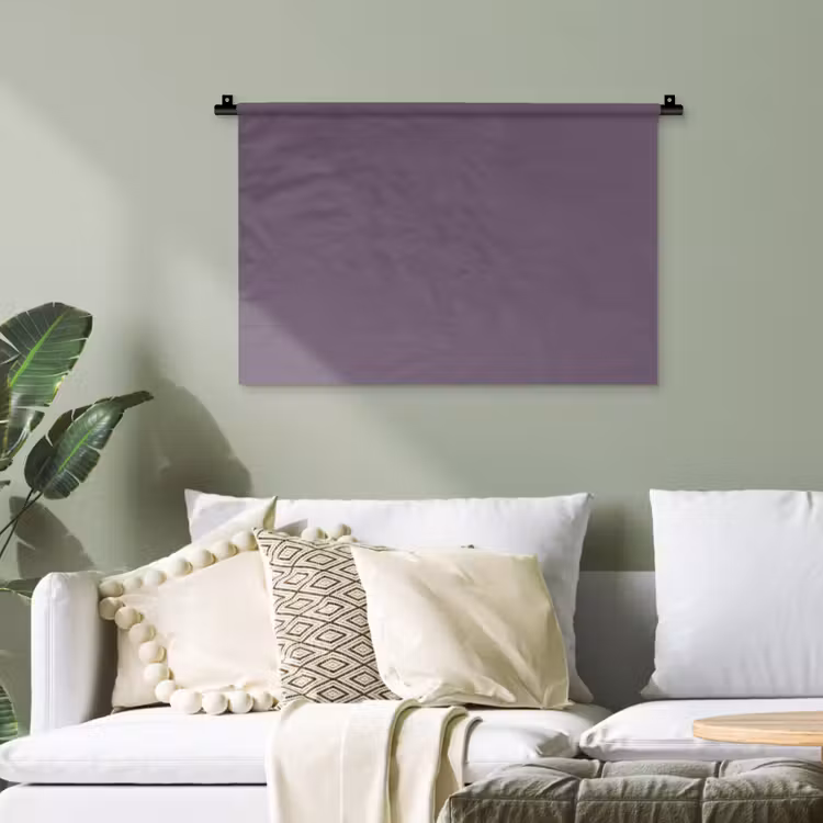 Velvet - Aubergine - Paars Wandkleed katoen klein 269 -sfeer7