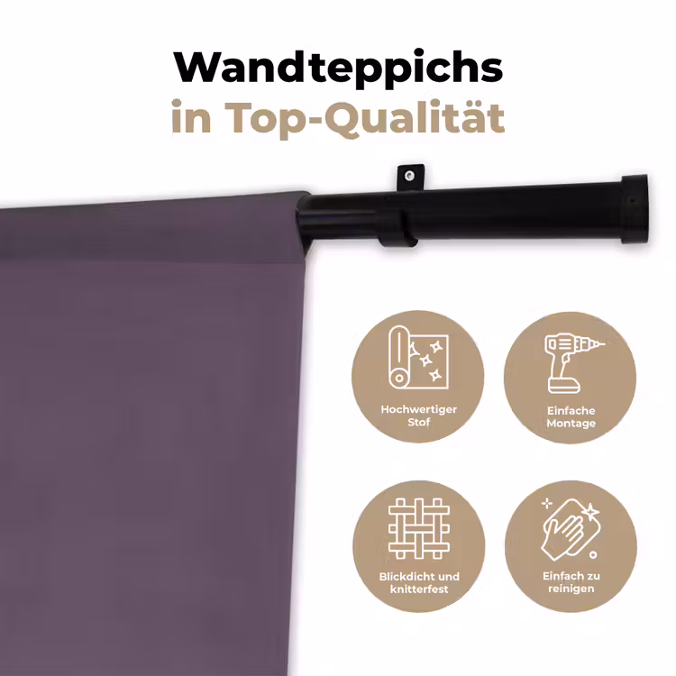 Velvet - Aubergine - Paars Wandkleed katoen klein 269 -tsfeer2_DE