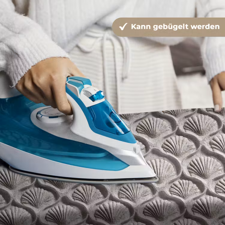 Zand - Schelpenvorm - Grijs Wandkleed katoen klein 269 -tsfeer9_DE
