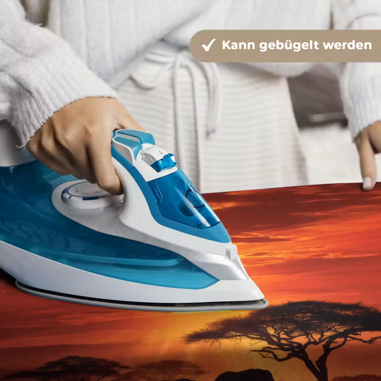Savanne - Olifanten - Zonsondergang Wandkleed katoen klein -tsfeer9_DE