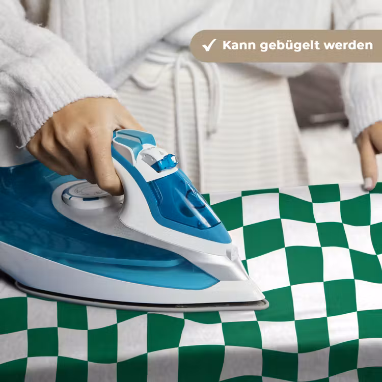 Schaakbord - Golvend - Groen Wandkleed katoen klein 269 -tsfeer9_DE