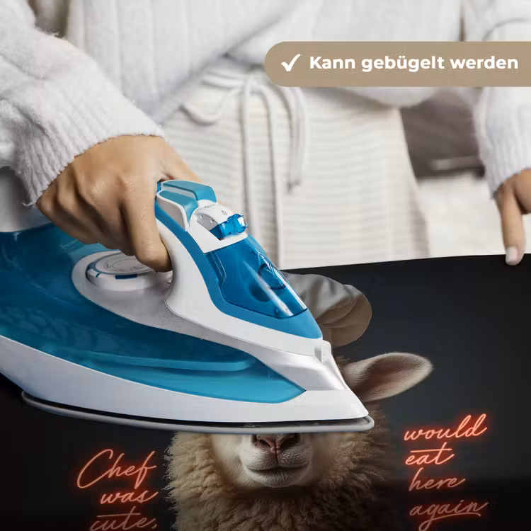 Schaap - Kokskleding - Neon - Quote Wandkleed katoen klein -tsfeer9_DE