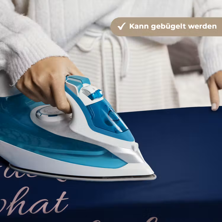 Fuck what they think - Blauw - Cursief Wandkleed katoen klein -tsfeer9_DE
