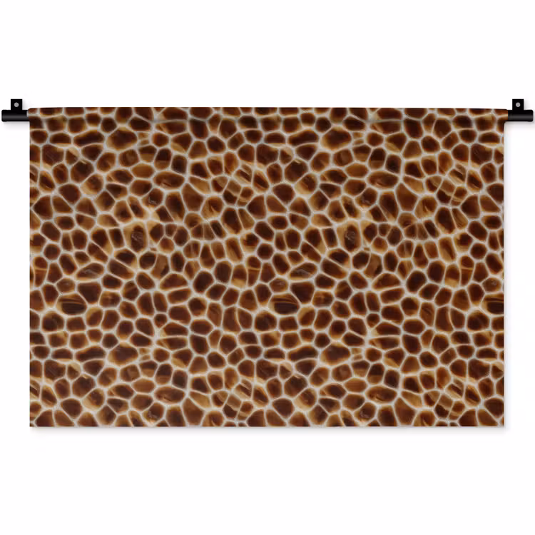 Schildpad - Bruin - Patroon Wandkleed katoen klein 269 -zz3d