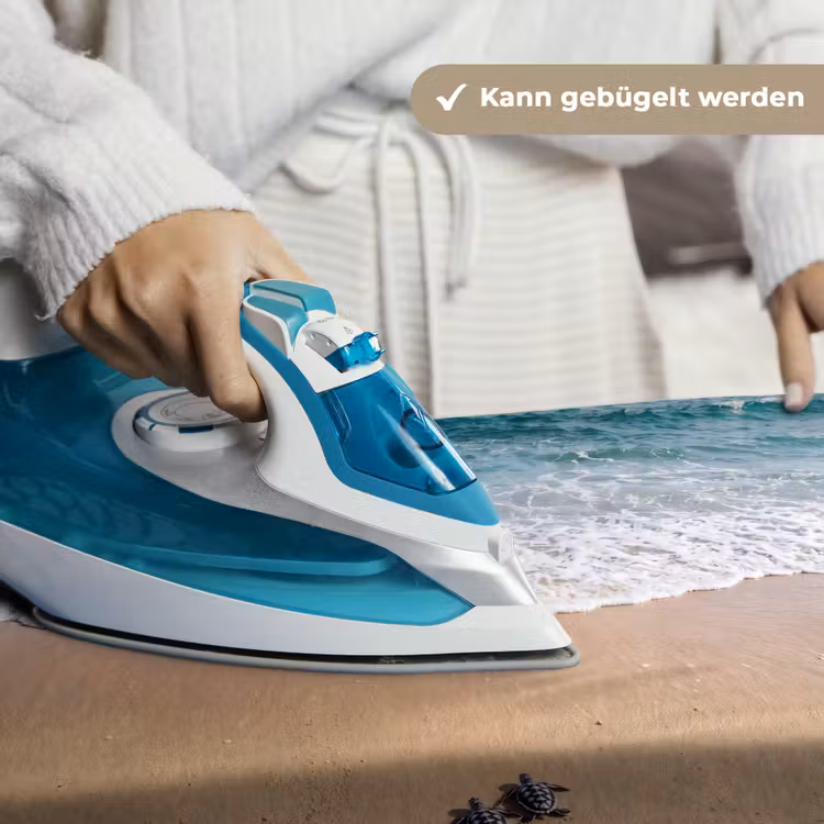 Schildpad - Jong - Strand - Oceaan - Blauw Wandkleed katoen klein -tsfeer9_DE