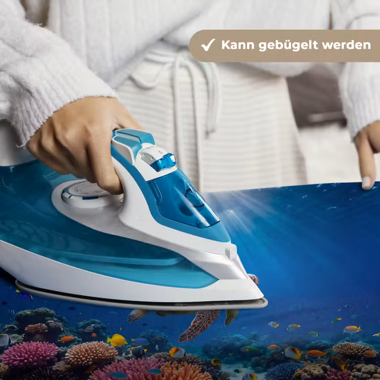 Schildpad - Koraalrif - Oceaan - Dieren - Blauw Wandkleed katoen klein -tsfeer9_DE