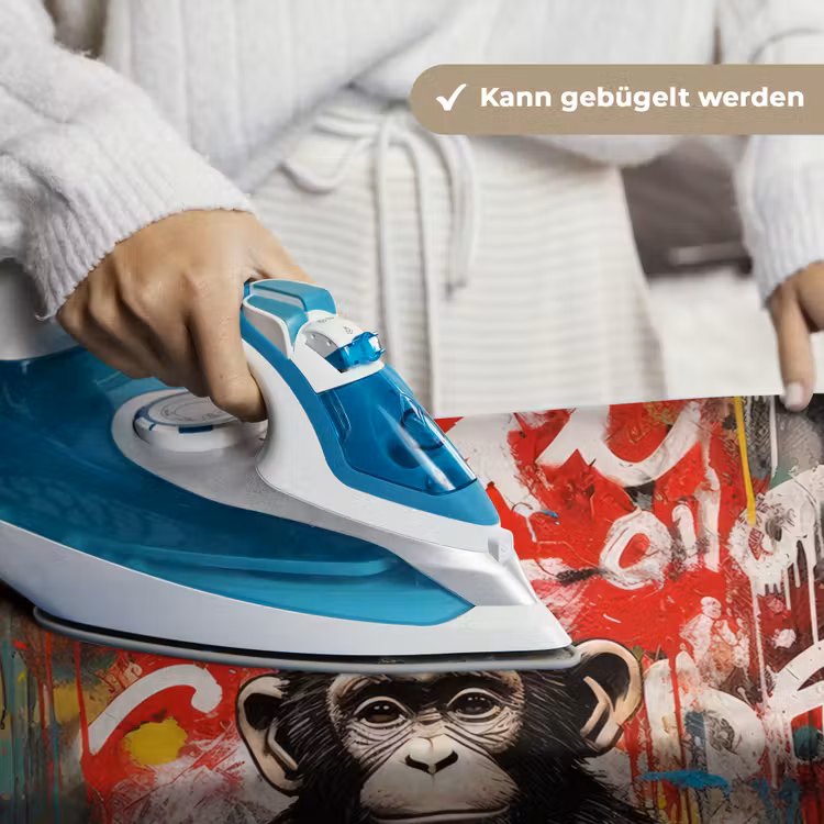 Chimpansee voor graffiti muur Wandkleed katoen klein -tsfeer9_DE