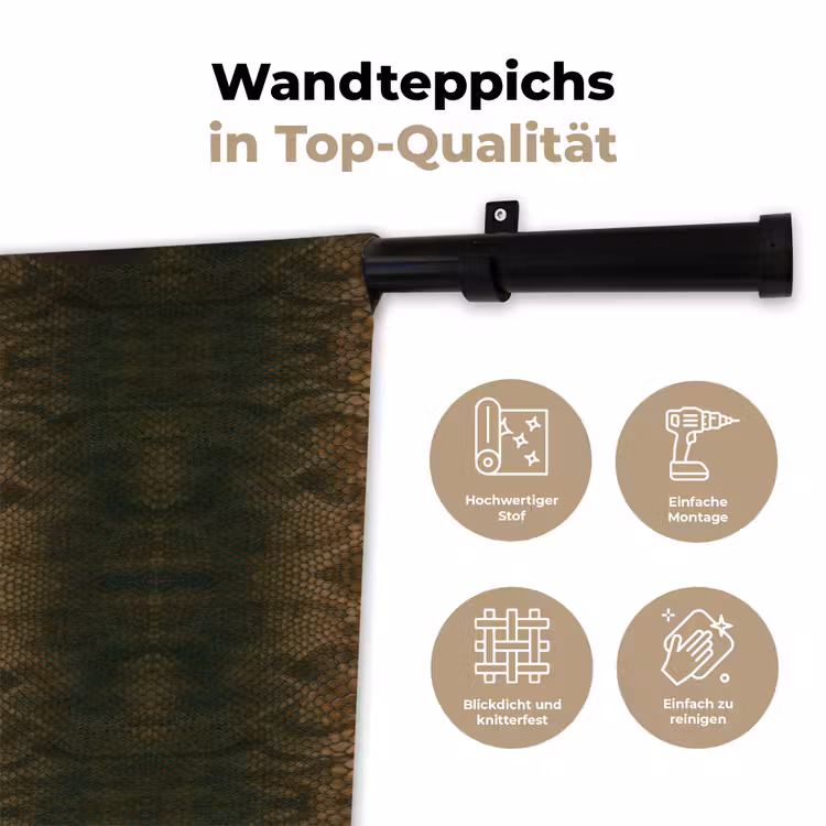 Slang - Boa - Bruin Wandkleed katoen klein 269 -tsfeer2_DE