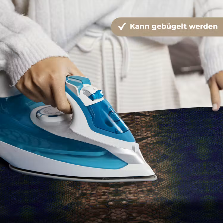Slang - Boa - Bruin - Blauw Wandkleed katoen klein 269 -tsfeer9_DE