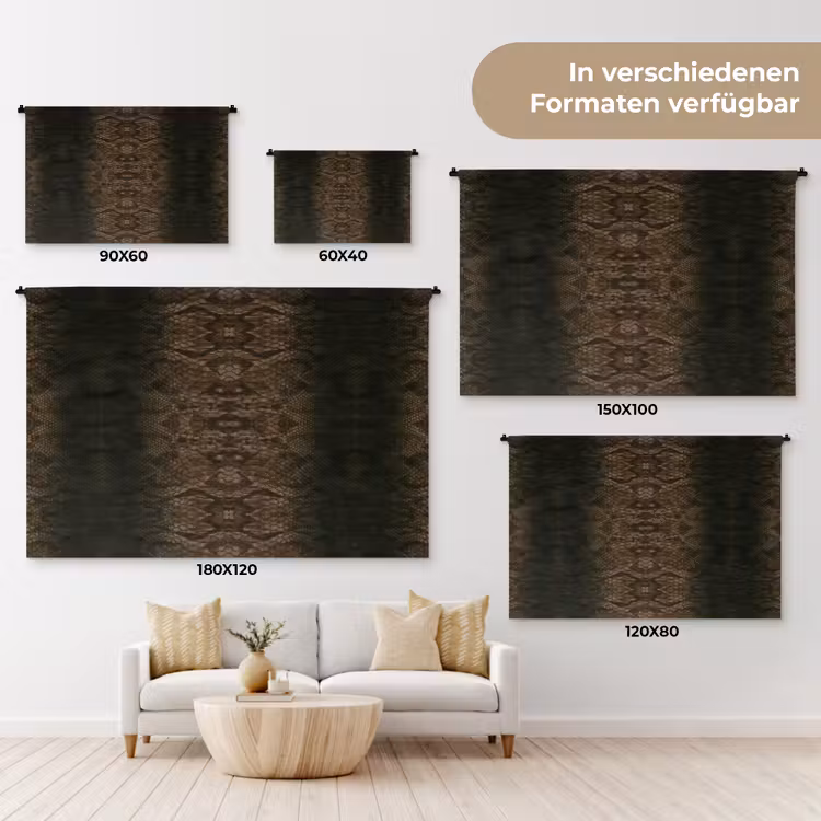Slang - Boa - Donker - Bruin Wandkleed katoen klein 269 -tsfeer8_DE