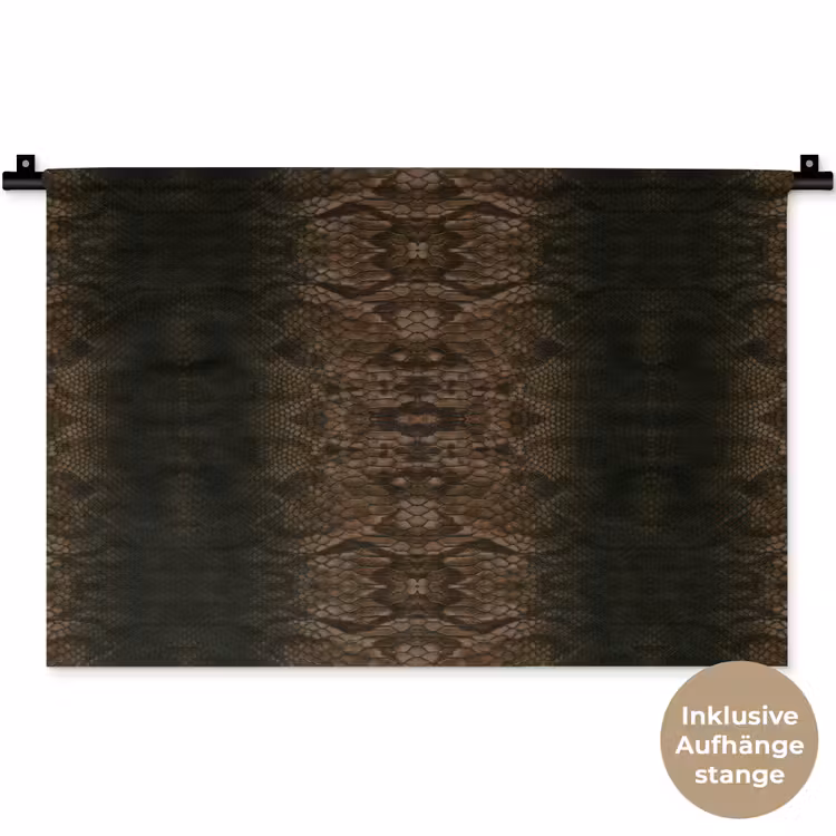 Slang - Boa - Donker - Bruin Wandkleed katoen klein 269 -t3d_DE