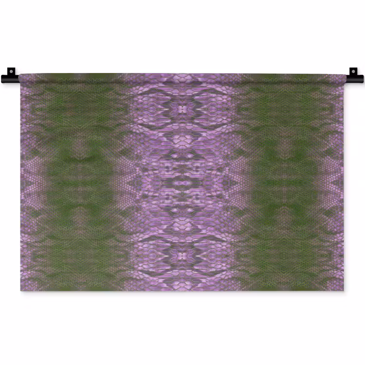 Slang - Boa - Lila - Groen Wandkleed katoen klein 269 -zz3d