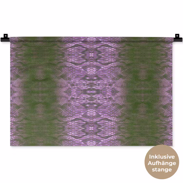 Slang - Boa - Lila - Groen Wandkleed katoen klein 269 -t3d_DE