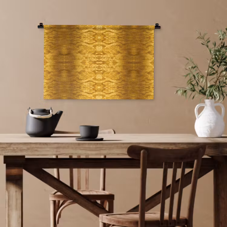 Slang - Boa - Goud - Geel Wandkleed katoen klein 269 -sfeer6