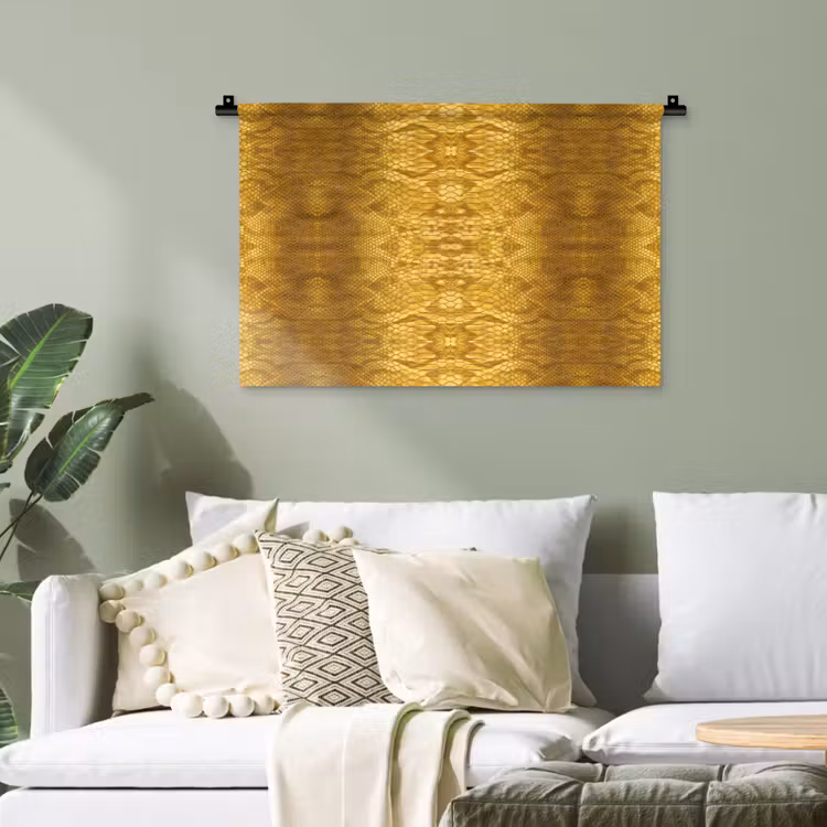 Slang - Boa - Goud - Geel Wandkleed katoen klein 269 -sfeer7