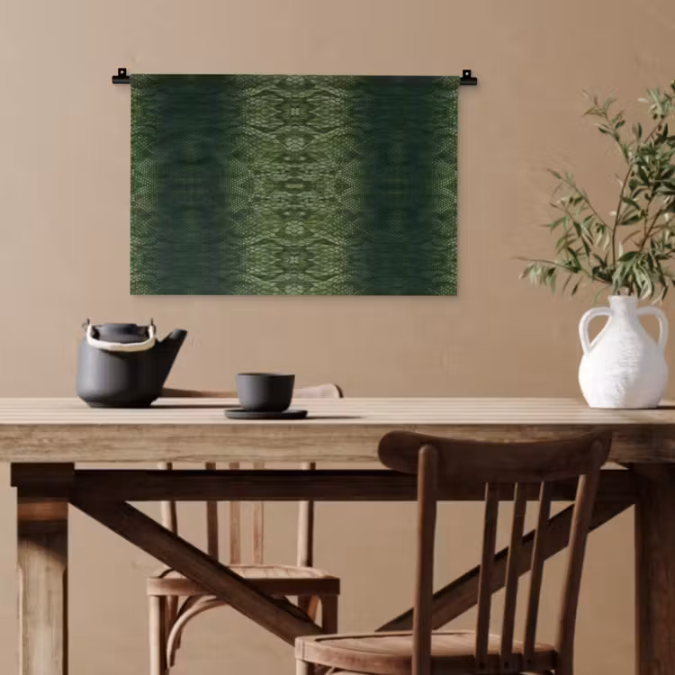 Slang - Boa - Groen Wandkleed katoen klein 269 -sfeer6