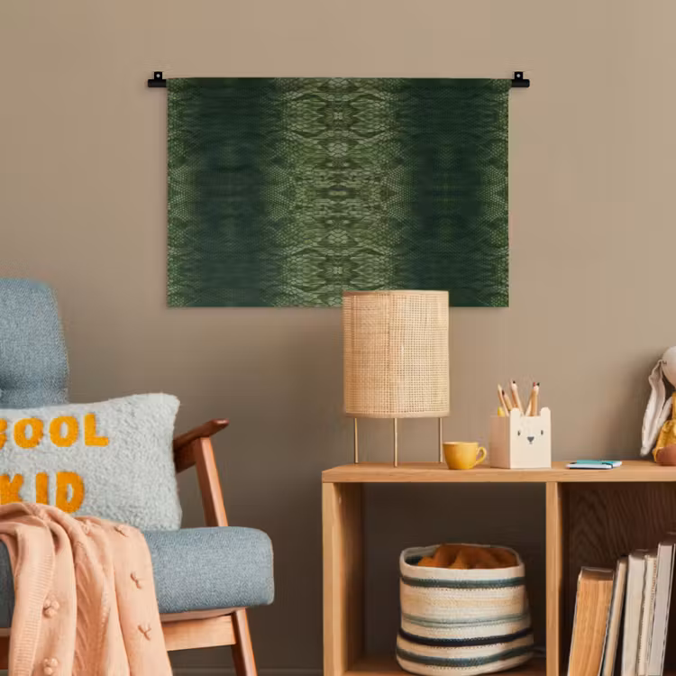 Slang - Boa - Groen Wandkleed katoen klein 269 -wsfeer4_kind